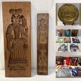 MaxSold Auction: This online auction features video games, Dept 56 collectibles, vinyl records, vintage brass wall plates, Thomas Nast prints, women’s footwear, art pottery, mercury glass ornaments, tin lunch boxes, Disney collectibles, toys, Star Wars collectibles, watch, collector plates, craft stamps, vintage magazines, game, and more!