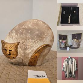 MaxSold Auction: This online auction features art pottery, Waterford crystal, art & craft supplies, DVDs, quilts, area rug, stamps, art glass, silver & costume jewelry, pet products, framed maps, wire sculpture, camping gear, sewing machine, office supplies, women’s clothing, decorative plates, bike, leather furniture, and more!