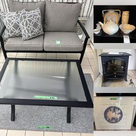 MaxSold Auction: This online auction features stand with fireplace, art pottery, glass top table, games, toys, small kitchen appliances, club chair, bar stools, office supplies, sewing machine, coins, women’s clothing & footwear, patio furniture, garden art, planters, garden tools, power & hand tools, storage tubs, painting supplies, TV, and more!