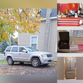 MaxSold Auction: This online auction features garden tools, furniture, Jeep Grand Cherokee, electronics, framed prints, hockey memorabilia, small appliances, books, home decor, vintage serve ware, hand tools, pottery, games, exercise equipment, and much, much, more!!!!!