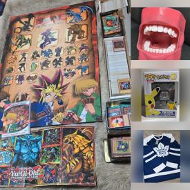 MaxSold Auction: This online auction features Yu-Gi-Oh collection, sports trading cards, Pokémon collectibles, die-cast collectibles, sports collectibles, game, fishing gear, movie posters, computer parts, banknotes, pet products, coins, and more!