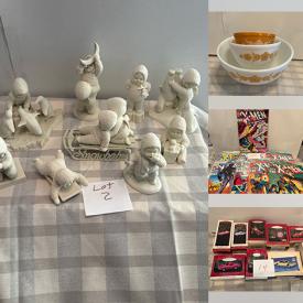 MaxSold Auction: This online auction features cedar chest, Snow Babies, Hallmark ornaments, new Popseckets, Star Wars figures, Pokémon cards, comics, small kitchen appliances, sound bars, toys, ERTL vehicles, Texaco collectibles, new beauty products, action figures, fashion dolls, Funko Pops, vintage Pyrex, antique marbles, fitness gear, and more!\n