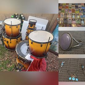 MaxSold Auction: This online auction features sports trading cards, silver & costume jewelry, guitar, smoking pipes, Magic: The Gathering cards, Pokémon cards, outerwear, area rugs, video games, new men’s footwear, pocket & wrist watches, Disney collectibles, art glass, Hummels, vinyl records, drum set, and more!