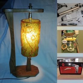 MaxSold Auction: This online auction features NIB power tool, hand tools, plumbing & electrical supplies, vintage tools, hardware, small kitchen appliances, marbles, DVDs, printer, monitor, snow shoes, wet suits, fitness gear, garden tools, telescope, McDonald’s toys, vintage insulators, ceramic bathroom taps, art glass, air compressor, vintage oil can, and more!