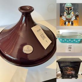 MaxSold Auction: This online auction features tagine, Belleek, Blu-Rays, men’s & women’s shoes, DVDs, electric fireplace, Star Wars collectibles, dining table & chairs, and more!