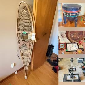 MaxSold Auction: This online auction features wood carving, miniature collectibles, art pottery, planters, coins, stereo components, small kitchen appliances, vintage Pyrex, African drum & souvenirs, teacup/saucer sets, vintage books, stamps, Hoselton figurine, area rugs, Royal Doulton figurine, crocks, games, men’s & women’s clothing, office supplies, cameras, smoking pipes,  humidifier, snow shoes, storage totes, quilts, puzzles, sewing machines, fabric, skis, golf clubs, hardware, camping gear, garden tools, pet products, power & hand tools, lawnmower, bikes, patio furniture, BBQ grill, and more!
