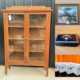 MaxSold Auction: This online auction features men’s & women’s footwear, vintage cocktail shaker collection, Kashmiri floor vase, Bunnykins, vintage Hoselton sculptures, comics, art glass, Depression glass, bar stools, TV, cranberry glass, vintage Hummel, Limoges, Carnival glass, AJ Casson prints, costume jewelry, home electronics, Swarovski jewelry, antique mirror, aantique cast iron bank, teak furniture, Legos, area rug & runner, and more!