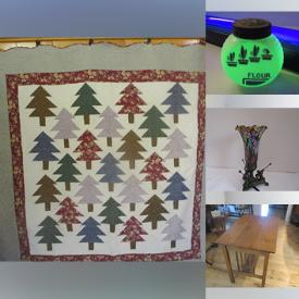 MaxSold Auction: This online auction features quilts, collectible die-cast vehicles, pet products, model kits, vintage toys, costume jewelry, art glass, thimbles, power tools, snowblower, Wade figurines, games, coins, comics, Pokémon cards, uranium glass, Star Trek books, and more!