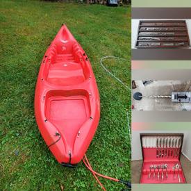 MaxSold Auction: This online auction features vintage train cars & accessories, die-cast vehicles, collector plates, power & hand tools, kayaks, costume jewelry, foosball game, metal wall art, garden tools, sewing machine, small kitchen appliances, bike, porcelain dolls, women’s clothing & footwear, games, fishing gear, metal detector, Madame Alexander dolls, cast iron bank, new watches, craft stamps, Lenox, Precious Moments, new phone cases, vintage puppet, CDs, Disney collectibles, comics, sports trading cards, printer, and more!