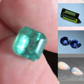 MaxSold Auction: This online auction features loose gemstones, including opals, emeralds, rubies, sapphires, peridots, tourmalines, tanzanites, emeralds, topaz, aquamarines, and gemstone earrings, and more!