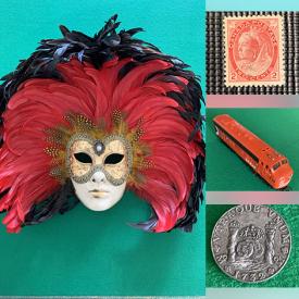 MaxSold Auction: This online auction features The Beatles collectibles, stamps, model kits & paints, art supplies, coins, collector plates, vintage Venetian masks, puzzles, James Bessey prints, Star Trek collectibles, train cars, tracks, buildings & accessories, playing card collection, David Winter cottages, and more!