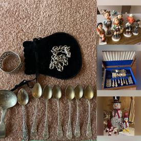 MaxSold Auction: This online auction features lawnmower, garden tools, ladders, planters, collector spoons & plates, Goebel figurines, Blue Mountain pottery, live plants, cuckoo clock, TV, teacup/saucer sets, small kitchen appliances, rattan furniture, office supplies, exercise equipment, golf clubs, fishing gear, hand tools, ping pong table, inflatable Santa, pool table, and more!