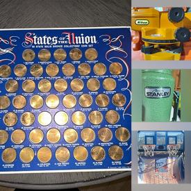 MaxSold Auction: This auction features Scaffolding, Healthcare Items, Ceiling Fan, Power Tools, Serving Dishes, Christmas Decor, Games, Halloween Costumes, Craft Supplies, Photo Frames, Pillows, Luggage, Power Tools, Basketball Game, Rolling Ladder, Coolers, Fishing Gear, Chainsaw, Camping Stove, Framed Wall Decor, Figurines, Jewelry,  Coins, Football Ephemera and much much more!