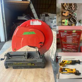 MaxSold Auction: This online auction features office supplies, plumbing & electrical supplies, hardware, power & hand tools, CDs, small kitchen appliances, pet products, chandelier, NIB ceiling fan, bottle & floor jack, rolling tool chest, styrofoam blocks, extension cords, toys, garden tools, generator, garden shredder, and more!