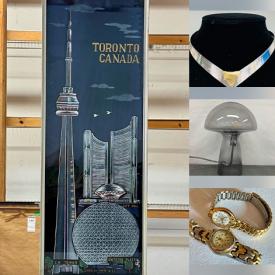 MaxSold Auction: This online auction features soapstone carving, art pottery, art glass, vintage cloisonne, Jasperware, enamel copper dishes, guitar, violin, vintage watercolors, silver & costume jewelry, watches, collector spoons, collectible pins, coins, and more!