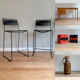 MaxSold Auction: This online auction features decorative plates, counter stools, oil lamp, art glass, gold & silver jewelry, W. German floor vases, teak furniture, microwave, and more!