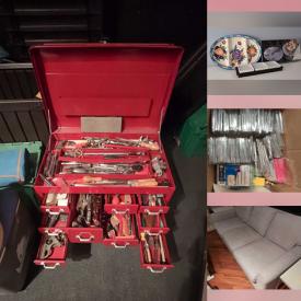 MaxSold Auction: This online auction features plastic shelving, power & hand tools, CDs, Halloween costumes, porcelain doll, patio furniture, lawnmower, tent, area rug, refrigerator, inversion table, office supplies, fitness gear, and more!