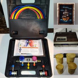 MaxSold Auction: This online auction features monitors, TVs, computer components, toy telescope, printer, Legos, costume jewelry, vintage cameras, home electronics, stereo components, golf clubs, NIB outboard motor stand, vintage velvet paintings, power & hand tools, games, antique wooden crates, kerosene heater, garden tools, fitness gear, jack stands, garden art, planters, vintage toy vehicles, and more!\n