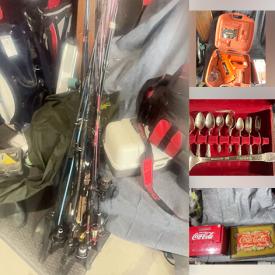 MaxSold Auction: This online auction features Coca-Cola collectibles, golf clubs, power & hand tools, pendant light, video game console, plumbing supplies, DVDs, CDs, gaming gear, Pop-Culture collectibles, watches, sports collectibles, air compressors, rolling toolchests, skateboard, camping & fishing gear, sewing machine, costume jewelry, and more!\n