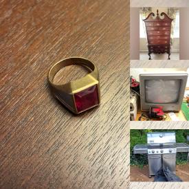 MaxSold Auction: This online auction features patio furniture, area rug, BBQ grill, planters, toys, vinyl records, Legos, Cat’s Meow building, train cars & accessories, games, die-cast vehicles, Star Wars collectibles, mini- fridge, Sadler teapot, Hummels, Willow Tree, Precious Moments, outerwear, Longaberger baskets, women’s clothing, TV, office supplies, canopy bed, gold jewelry, exercise equipment, power & hand tools, hardware, garden tools, powerwasher, air compressor, ladders, paint supplies, refrigerator, and more!