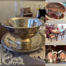 MaxSold Auction: This online auction features costume jewelry, fitness gear, sewing machines, children’s books, craft kits, area rugs, office supplies, Longabergers, CDs, exercise equipment, art glass, women’s clothing & footwear, perfume bottles, Willow Tree figurines, cubby storage, Sentry safe, planters, TVs, Moravian stars, small kitchen appliances, vintage Pyrex, Bunnykins, Evesham, oil lamps, B&G Copenhagen plates, Stangle pottery, cookie jar, scooter, garden tools, pressure washer, power & hand tools, Toby jugs, Lilliput Lane cottages, Hummels, and more!