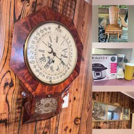 MaxSold Auction: This online auction features MCM furniture, costume jewelry, humidifier, watches, sofa bed, electric fireplace, office supplies, DVDs, vintage books & magazines, sewing machine, novelty teapots, collector plates, TV, patio furniture, garden art, small kitchen appliances, decorative figurines, men’s & women’s footwear, crafting supplies, dash cam, vintage toys, oil lamps, stained glass lamp, games, speakers, steins, power & hand tools, vinyl records, planters, and more!