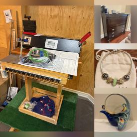 MaxSold Auction: This online auction features china, artwork, jewellery, office furniture, sculptures, pottery, recliners, storage, tools, golf gear, luggage, Dyson fans, small appliances, records, exercise equipment, and much, much, more!!!