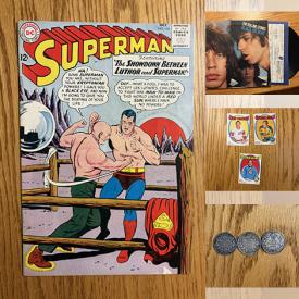 MaxSold Auction: This online auction features comics, sports trading cards, sports collectibles, fishing gear, NIP Hot Wheels, PEZ dispensers, Royal Doulton figurines, Pop Culture collectibles, vinyl records, coins, Blu-Rays, DVDs, vintage tins & bottles, and more!