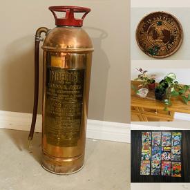 MaxSold Auction: This online auction features mobility scooter, vintage Hess vehicles, puzzles, comics, teacup/saucer sets, children’s books, Disney collectibles, sports trading cards, video game console & games, art glass, Wade figurines, Legos, pet products, vintage marbles, costume jewelry, new green suits, small kitchen appliances, games, stained glass lampshade, vinyl records, antique farm tools, women’s footwear, planters, fishing gear, office supplies, chain saw, garden tools, snowblower, calling card collection, sports memorabilia, aero garden, stein, and more!