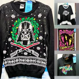 MaxSold Auction: This auction features Pokémon Cards, Collector Funko Pop, Hot Wheels, Jerseys, Posters, Artwork, Concert Shirts, Toy Vehicles, Star Wars Toys, Super Nintendo, Action Figures, Christmas Sweater, Craft Supplies, Kids Clothing, Photo Frames, Dolls, Holiday Ornaments, Chairs, Neckties, CDs, Shoes, Jackets   and much much more!