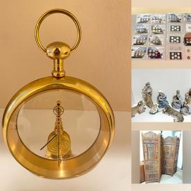 MaxSold Auction: This online auction features English Thebes stools, RC vehicles, Lladro figurines, mantle clocks, room screens, vintage marionette, TVs, stained glass hanging, games, men’s & women’s clothing, garden art & flags, telescope, art glass, cloisonne, art pottery,  coins, cookie jar, vintage Balalaika, sewing machine, Bunny collection, quilts, Hummels, Lladro bell collection, souvenir spoons, small kitchen appliances, decorative plates, printer, planters, vintage African tribal, puzzles, David Winter cottage, coins, scuba supplies, patio furniture, office supplies, cookie jars, area rug, floor safe, and more!