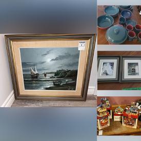 MaxSold Auction: This online auction features small kitchen appliances, live plants, Le Creuset, drafting tools, men’s clothing, steins, decorative wall mirror, CDs, vinyl records, stereo system, office supplies, area rug, Christmas village houses, desk & chair, model trains, vintage toys, power & hand tools, patio furniture, garden tools, lawn mower, camping gear, and more!
