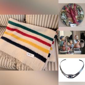 MaxSold Auction: This online auction features small kitchen appliances, bookcases, office supplies, yarn, teacup/saucer sets, watches, planters, bronze collectibles, Hummels, vintage dolls, art pottery, Royal Doulton figurines, TVs, display cabinets, vintage Majolica wall plate, vintage trinket dishes, vintage sterling silver, and more!