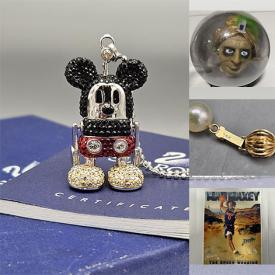MaxSold Auction: This online auction features silver & costume jewelry, Swarovski jewelry, watches, vintage ceramic Christmas tree, outerwear, art glass, Asian needlepoint art, thimble collection, designer purses, sports collectibles, and more!