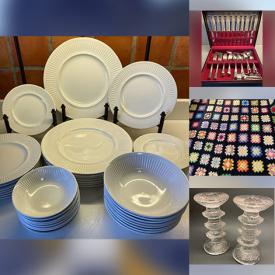 MaxSold Auction: This online auction features art glass, Art Deco serving set, decanter, art pottery, cashmere & wool scarves, Bunnykins, teacup/saucer sets, vintage tiered container, standing ashtray, Blue Mountain pottery, snowshoes, embroidery threads, vintage Pyrex, fabric, vintage African drum, raw amethyst, and more!