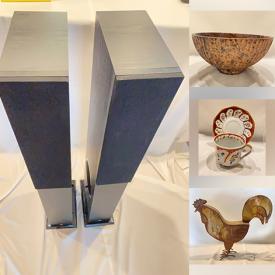 MaxSold Auction: This online auction features stereo system, speakers, home electronics, Blu-Ray, costume jewelry, watches, decorative plates, steins, Mexican Folk Art, vintage oil lamp, West German pottery, vintage tins, McCoy pottery, lady head vase, teacup/saucer sets, art pottery, Blue Mountain pottery, small kitchen appliances, Luster ware, Wade Bramble pottery, vintage Christmas decorations, Jasperware, and more!n