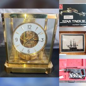 MaxSold Auction: This online auction features Star Wars collectibles, power & hand tools, vintage Atmos clock, decorative plates, Pfaltzgraff, vintage postcards, fishing gear, costume jewelry, watches, jewelry-making supplies, tool box, vintage train cars, and more!