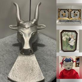 MaxSold Auction: This online auction features costume jewelry, tile artwork, art glass, women’s clothing, Christmas village, woodblock prints, children’s books, vintage tools, Avon collectibles, porcelain doll, and more!