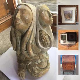 MaxSold Auction: This online auction features soapstone, GoPro, privacy panels, advertising sign, pottery, miniatures, horse statue, antique kitchen mixers, gumball machine, wall art, softball bat, children's toys, stuffed animals, DVD player, VHS player, cameras, vintage doll house, and much more!