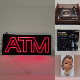 MaxSold Auction: This online auction features cameras, lenses, & accessories, turntables, speakers, indoor fountain, vintage toys, garden tools, chainsaw, guitar amp, vinyl records, cassette tapes, wood carvings, clay figurine, art pottery, air cleaner, and more!