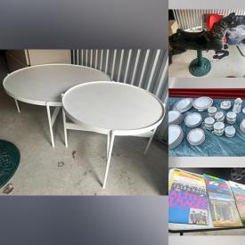 MaxSold Auction: This online auction features Coca-Cola carousel horse, mirrored pedestal, monitor, plastic “ghost chair”, display plates, vinyl records, art glass, art books, parfum bottle, steins, art boomerangs, CDs, and more!