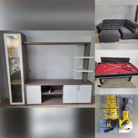 MaxSold Auction: This online auction features men’s & women’s footwear, humidifier, monitor, bike, power & hand tools, snow tires, fitness gear, convertible pool table, printer, dog pool, lawnmower, patio furniture, garden tools, small kitchen appliances, sectional sofas, TV, office desk, area rug, baby items, BBQ grill, and more!