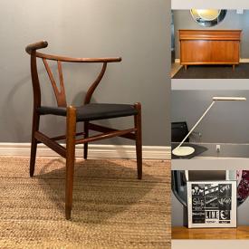 MaxSold Auction: This online auction features Postmodern tables, teak bar cart, vintage Pyrex, vintage snowshoes, vintage Desert Pueblo pottery, area rug, Coca-Cola collectibles, sports apparel, guitar, coins, and more!