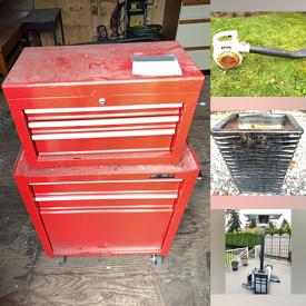 MaxSold Auction: This online auction features painting supplies, area rug, ladders, power washer, patio heaters, tool chest, air compressor, BBQ grills, garden art, garden tools, power & hand tools, patio furniture, planters, and more!n