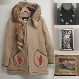 MaxSold Auction: This online auction features art & reference books, decorative plates, art pottery, vintage marbles, vintage lead glass panel, women’s clothing, outerwear, art glass, watch, costume jewelry, and more! 
