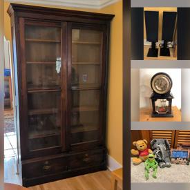 MaxSold Auction: This online auction features children’s books, Lego kits, patio furniture, costume jewelry, CDs, wicker doll furniture, antique cabinet, office supplies, games, air purifier, art pottery, ceramic masks, antique secretary desk, adjustable desk & chair, small kitchen appliances, decorative plates, sports equipment, stained glass panel, clarinets, DVDs, wine cooler, power & hand tools, hardware, painting supplies, pet products, storage boxes, sewing machine, garden tools, snowblower, lawnmower, planters, home electronics, and more!