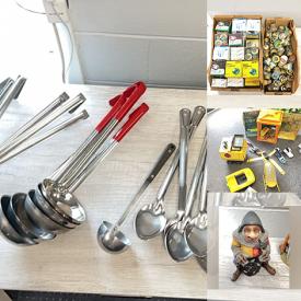 MaxSold Auction: This online auction features vintage toys, monitors, men’s clothing, NIB sink, Thomas Kinkade artwork, power & hand tools, kitchen utensils, puzzles, automotive parts, buttons, Annalee doll, Disney collectibles, June McKenna figurines, Bosson heads, Legos, art glass, vintage postcards, bikes, and more!