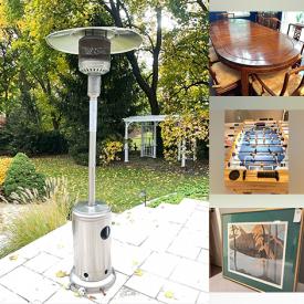 MaxSold Auction: This online auction features art glass, art pottery, poster bed, chaise lounges, small kitchen appliances, costume jewelry, kids’ books, beauty appliances, phantom chair, leather furniture, temple rubbing, antique upright piano, Bunnykins, framed silk art, decanter set, blue & white collectibles, Royal Doulton figurine, Swarovski figurines, teacup/saucer sets, wicker furniture, area rugs, planters, pewter figurines, patio heater, printer, air compressor, pressure washer, garden tools, antique washstand, Toby mugs, collector plates, antique tools, Lawren Harris prints, foosball table, office supplies, desk & chair, wood carvings, exercise equipment, fitness gear, golf clubs, power & hand tools, Ray Lasdin artwork, and much, much, more!!!