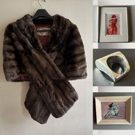 MaxSold Auction: This online auction features silver, gold & costume jewelry, vintage gloves, embroidery thread, yarn, watch, art prints, puzzle, silk scarves, framed original paintings, wall sconce, and more!