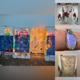 MaxSold Auction: This online auction features art pottery, wood carvings, art glass, jade carving, art glass, garden art, sake jugs, antique Chinese collectibles, Japanese geisha statue, papyrus paintings, Japanese screen, Japanese wood block print, antique beveled mirror, antique Russian icon, comics, perfume bottle, snuff bottle, cast iron pans, polished stones, games, silver & costume jewelry, outerwear, quilt, and more!\n